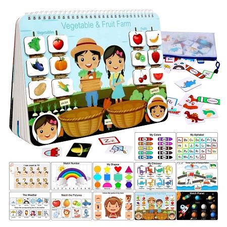12 Pages Toddler Preschool Activity Binder And Early Learning Toys Book