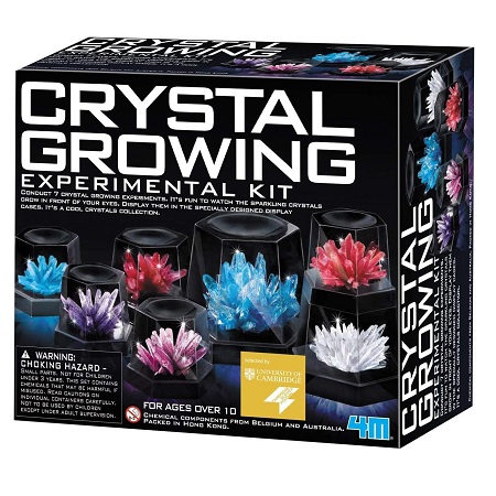 4M Crystal Growing Science Experimental Kit - 7 Crystal Science Experiments with Display Cases