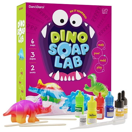Dino Soap Making Kit for Kids - Dinosaur Science Toys Kits - Gifts for Kids All Ages - STEM DIY Activity Craft Kits