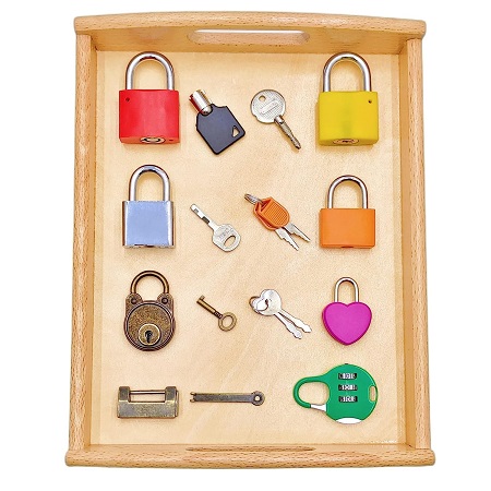 Montessori Lock And Key Toys Set For Toddlers Toy Keys Preschool Learning Activities