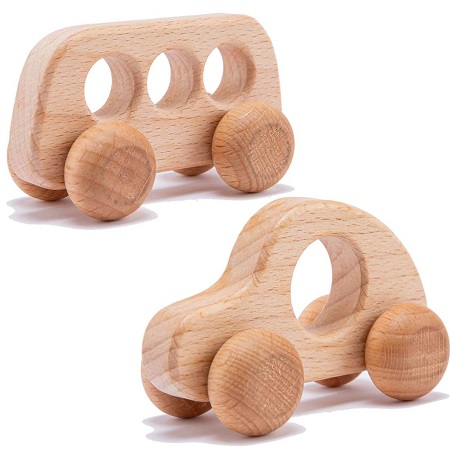 Promise Babe Organic Wooden Baby Push Toys Fine Motor Development Sensory Skills Toy Montessori
