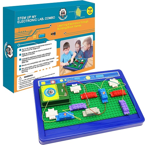 Circuit Board for Kids Electric Circuit Kit for Kids with 45+ Stem Projects for Kids Ages 8-12