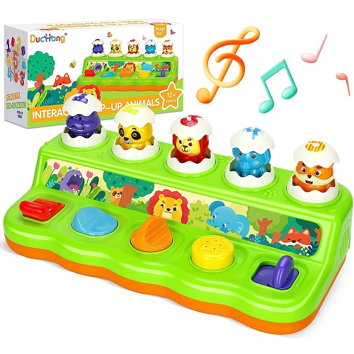 Duchong Interactive Pop Up Animals Eggs Toy with Music & Sound