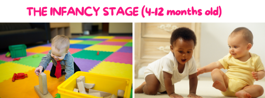infant stage 4-12 months - child development stages