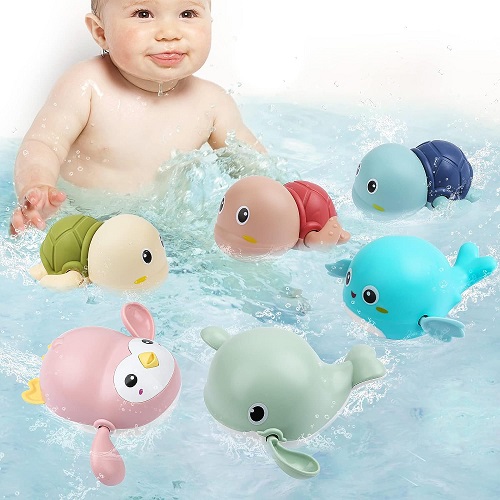 Baby Bath Toys,6 Pack Cute Swimming Water Bath Toys for Toddlers Boy Girls Toys