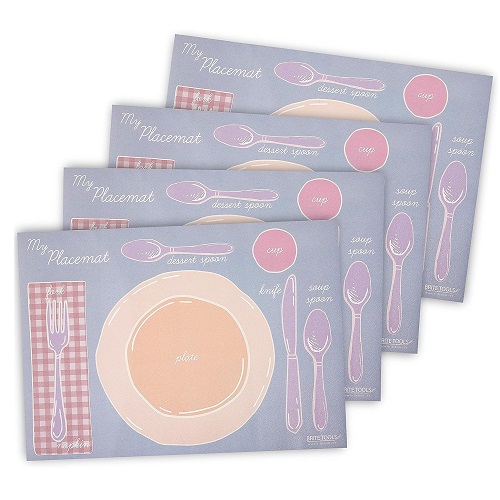 Brite Tools Montessori Table Setting Placemat 4-pack