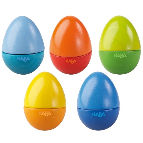 HABA Musical Eggs - 5 Wooden Eggs with Acoustic Sounds