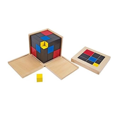 LEADER JOY Montessori Math Materials for Preschool Early Learning Tool Toys (Trinomial Cube)