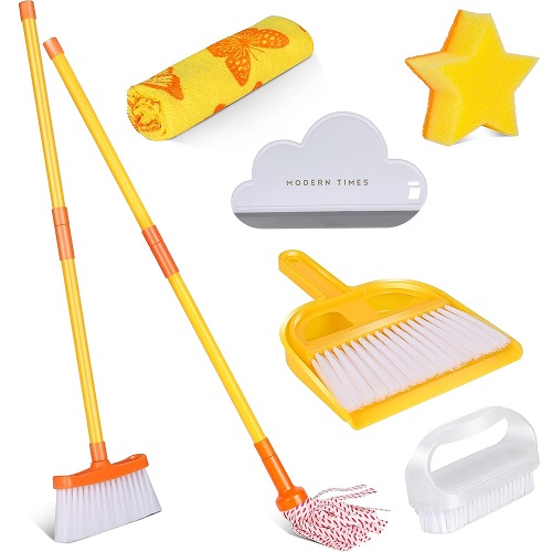 Masthome-Kids-Cleaning-Set-8-Piece-Cleaning-Toys-Set-Includes-Mop-Broom-Brush-Dustpan-Microfiber-Cloth