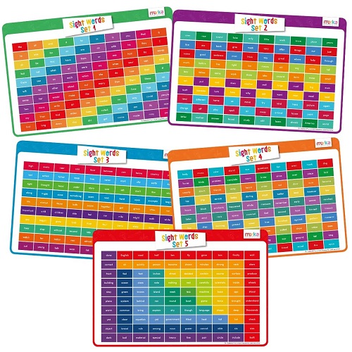 merka Sight Word Placemats for Kids