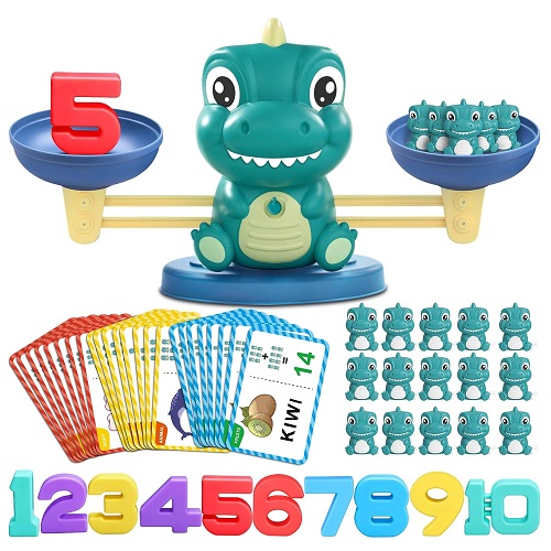 12. Dinosaur Math Balance Montessori Toy