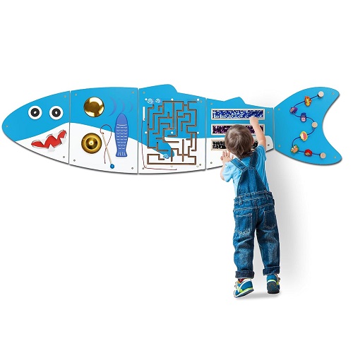 Monläurd® Shark Montessori Busy Board,Sensory Board
