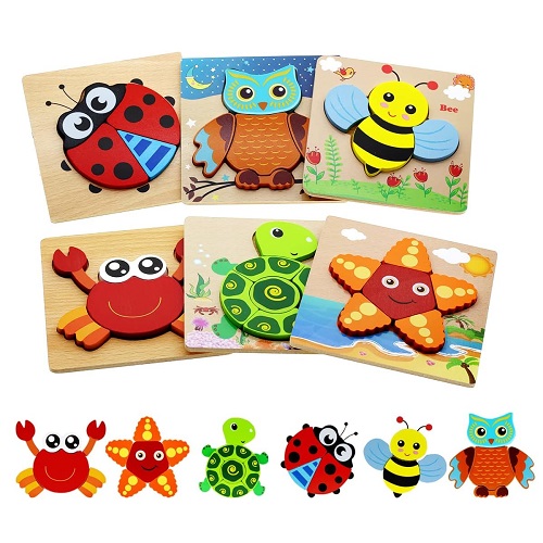 6. Montessori Puzzles 6-Pack For 1+ Year Olds