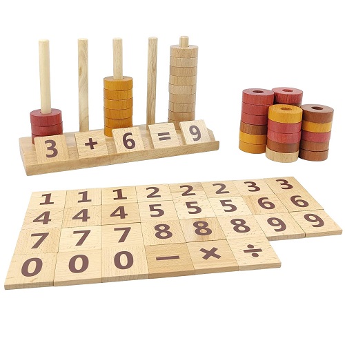 4. Wooden Math Number Blocks