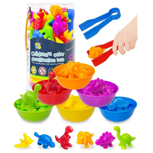 Yetonamr Counting Dinosaurs Montessori Toys for 3 4 5 Years Old Boys Girls