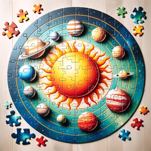 Puzzles can help teach kids and preschoolers - Check out this solar system puzzle example