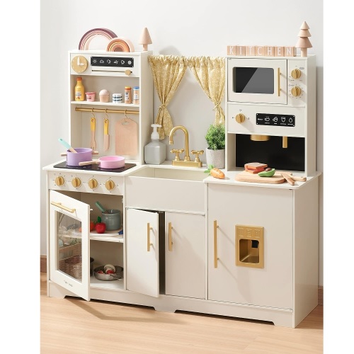 Tiny Land Play Kitchen for Kids, Toy Kitchen Set with Plenty of Play Features